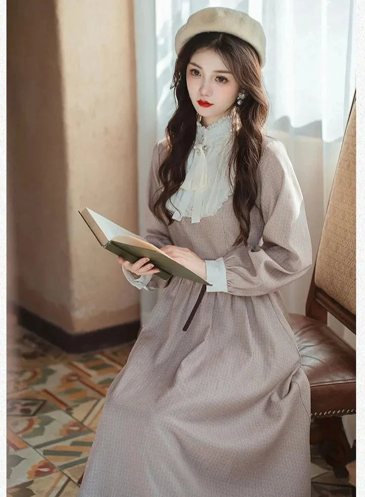 Coronata Light Academia Vintage Dress