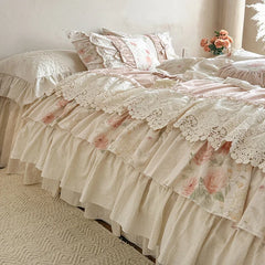 100% Cotton Vintage French Floral Bedding Set