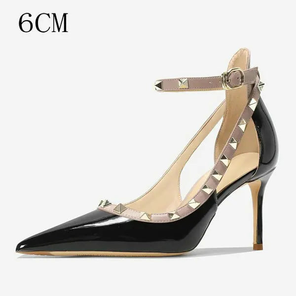Line With Nude Diamond High Heels