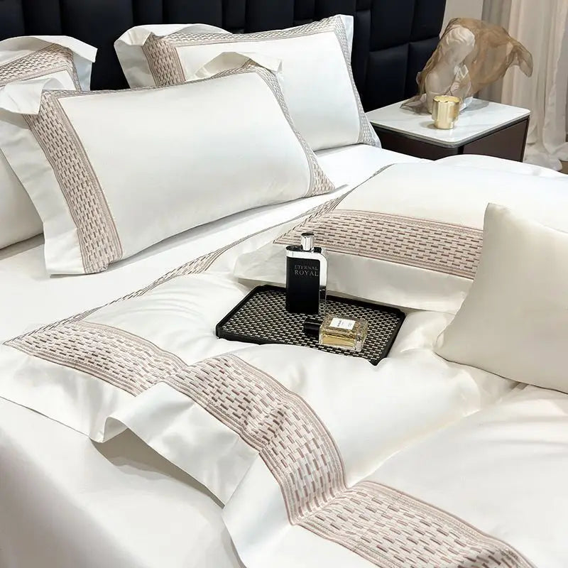 600TC Egyptian Cotton Luxury Embroidery Hotel Style Bedding Set