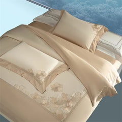 Chinese Style Flowers Embroidery Luxury Bedding Set