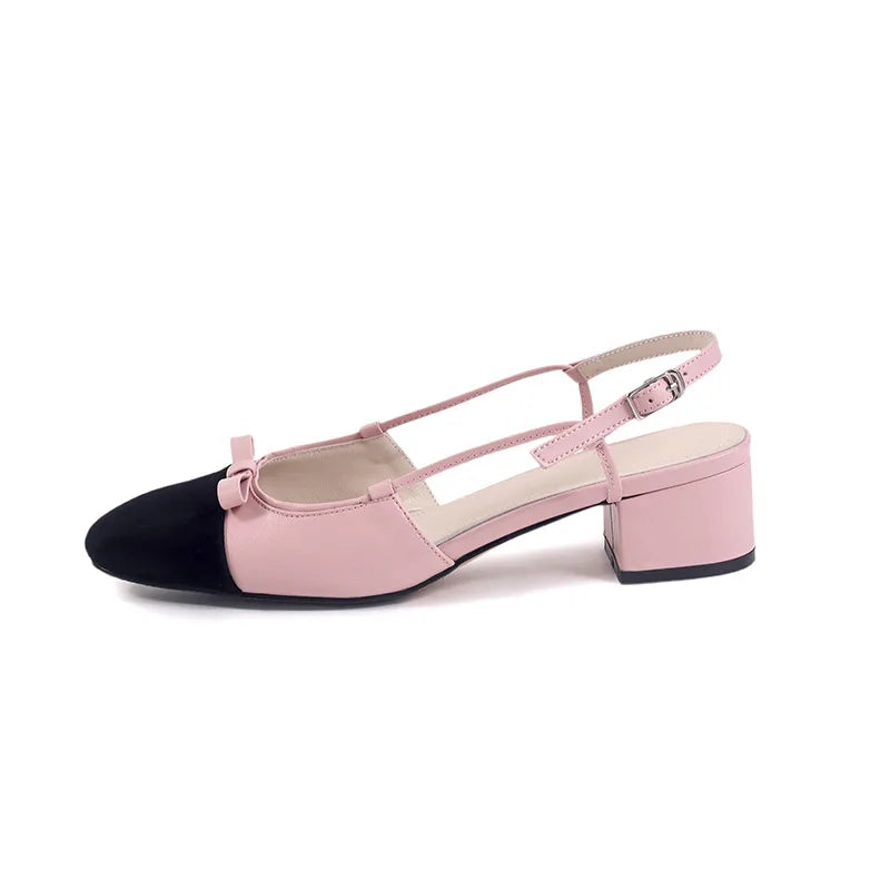 sheepskin Mixed Colors bowknot word-cingulate Sandals