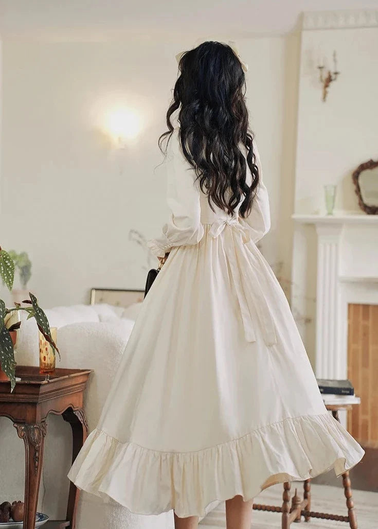 Magnolia Garden Light Academia Vintage-Style Princess Dress