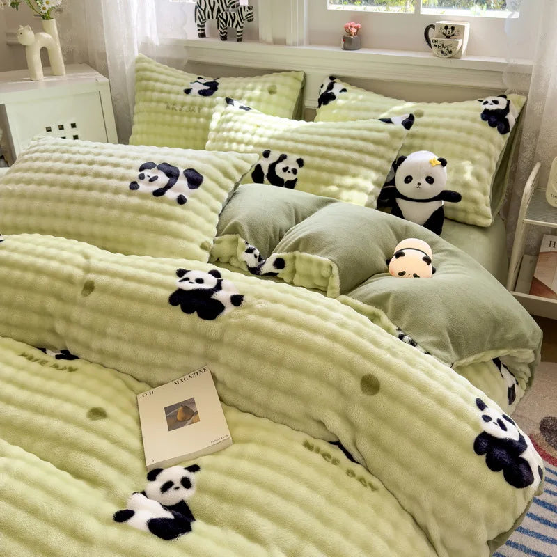Winter ThickWarm 4pcs Bedding Set