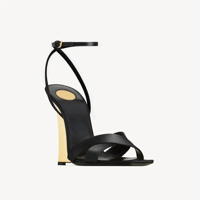 Stylish Cross - Strap Wedge Sandals