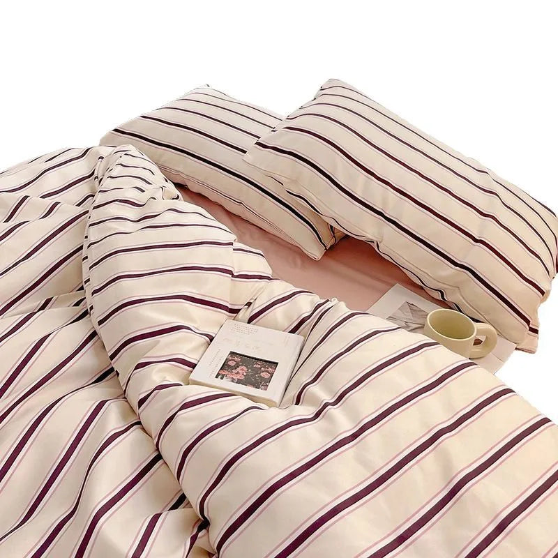 Korean Stripe Bedding Sets
