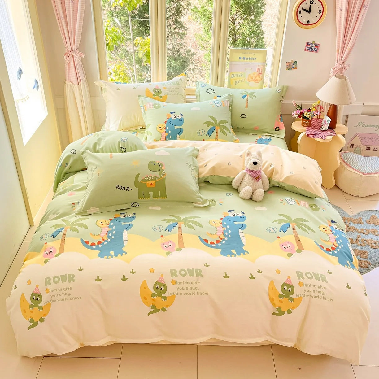 High Quality 100% Cotton Floral Duvet Cover Set Soft Breathable Queen King Bedding Set