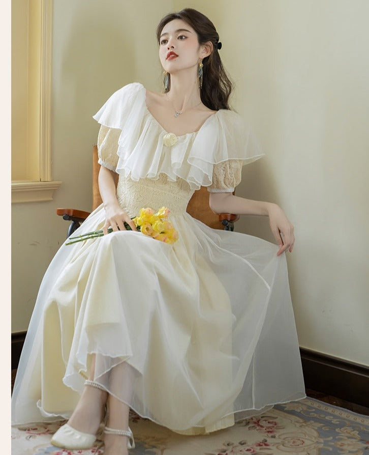 Primrose Romantic Victorian-style Light Academia Dress