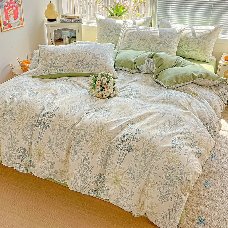 American Pastoral Floral Printed Bedding Set