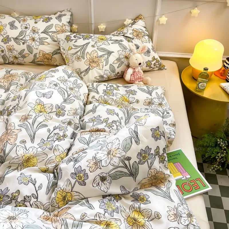 Ins Floral Bedding Set