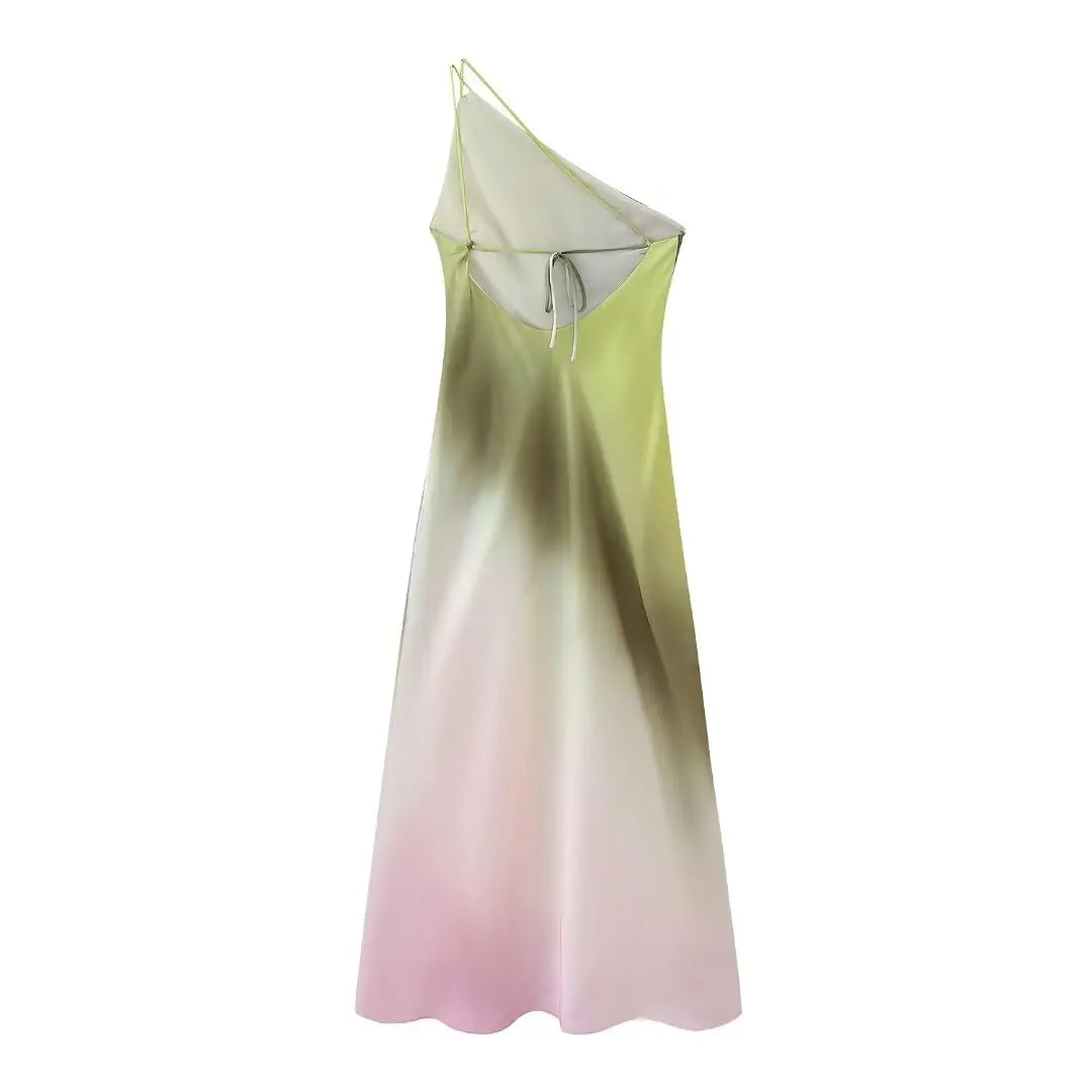 Radiant Asymmetric Glam Off Shoulder Dress
