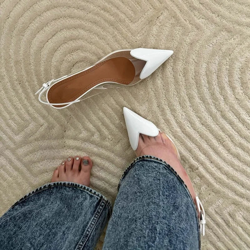Pointed Shallow Mouth Sweet Love Shape Pumps