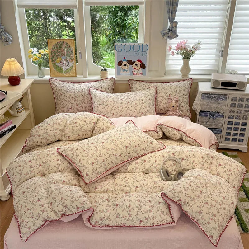 3/4Pcs Cartoon Print Bedding Set