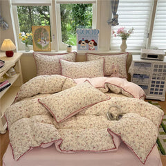 3/4Pcs Cartoon Print Bedding Set