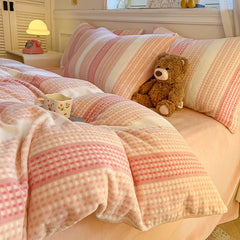 Winter Warm Velvet Duvet Cover Set Queen Bedding Set