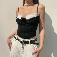 Laila Cropped Lace Cami Top