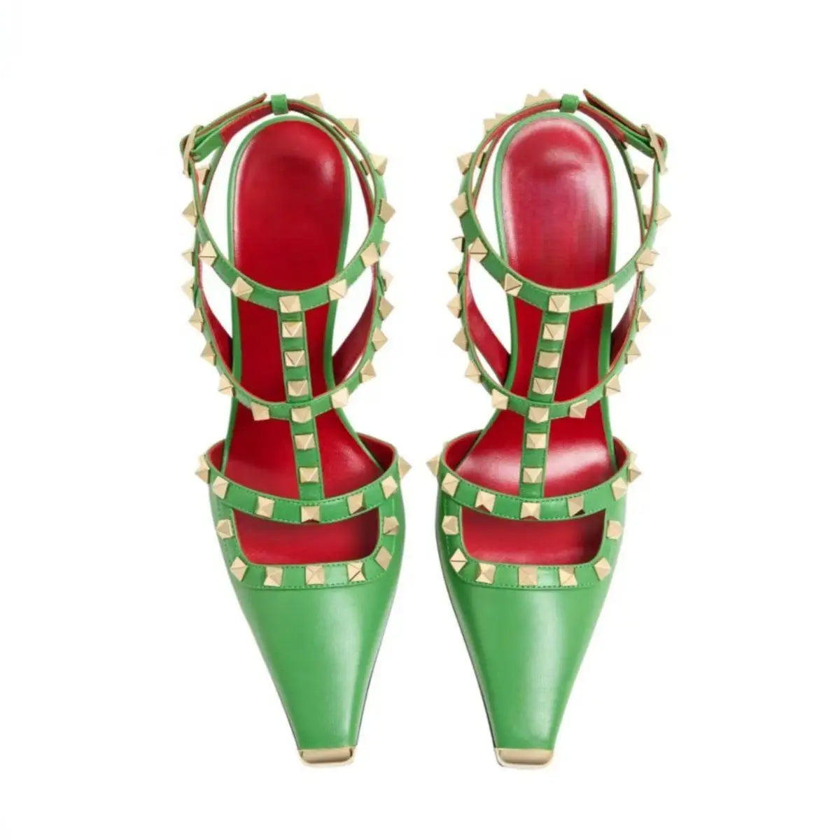 Rivet Studded Kitten Heels