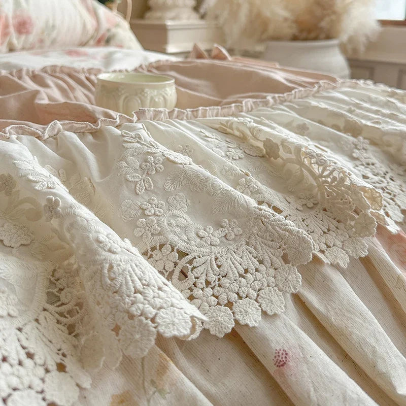 100% Cotton Vintage French Floral Bedding Set