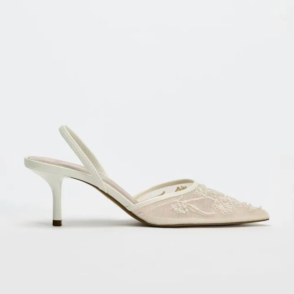 Brand Designer White Women Pumps