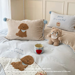 Milk Velvet Autumn Winter Warm Bedding Set