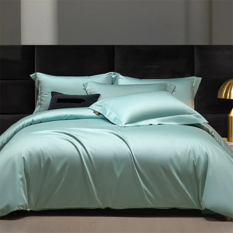 Hotel Grade Solid Color Luxury 1000TC Long Staple Cotton Soft Bedding Set