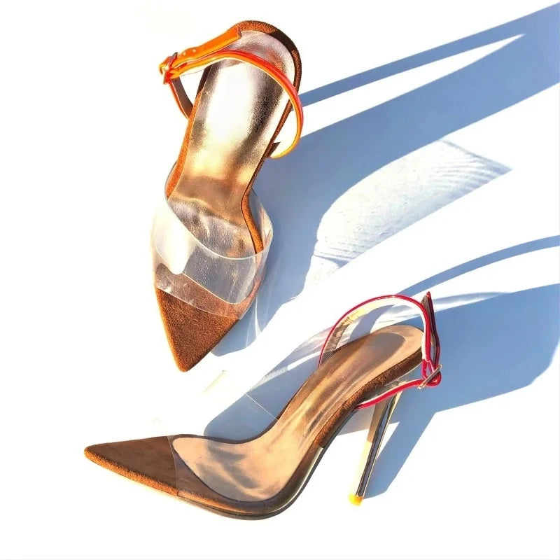 Transparent PVC Peep toe Banquet Shoes