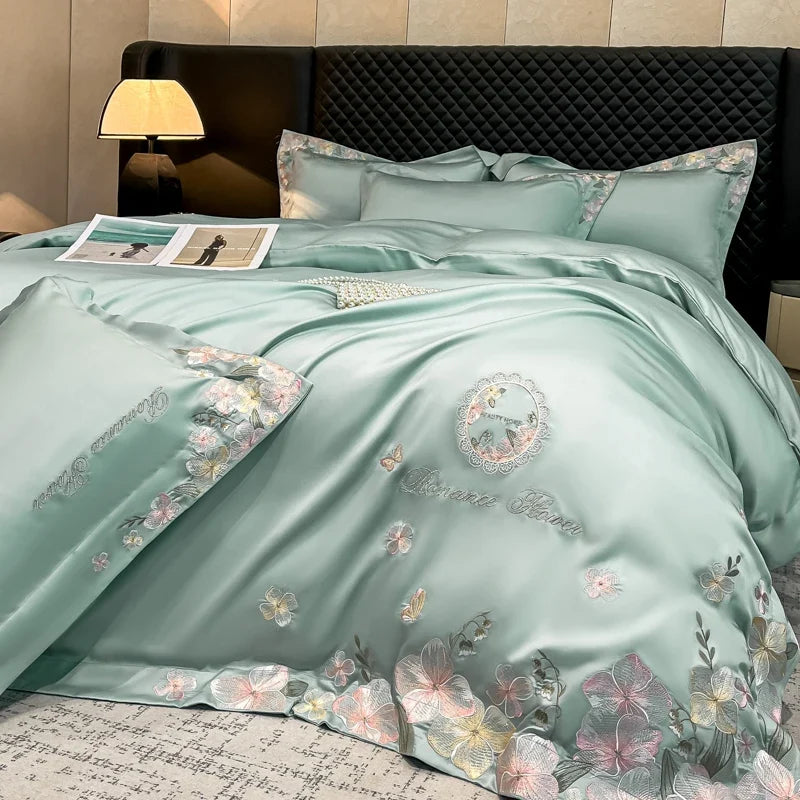 600TC Lyocell Eucalyptus Fiber Soft Silky Cooling Bedding Set