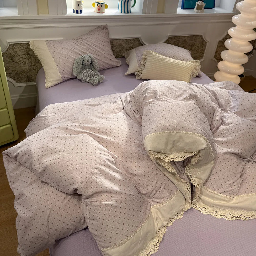 French Style Full Cotton Four Piece Bedding Set