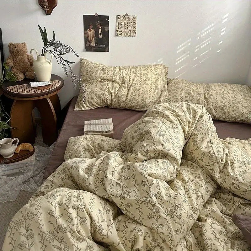 White Pink Bedding Set