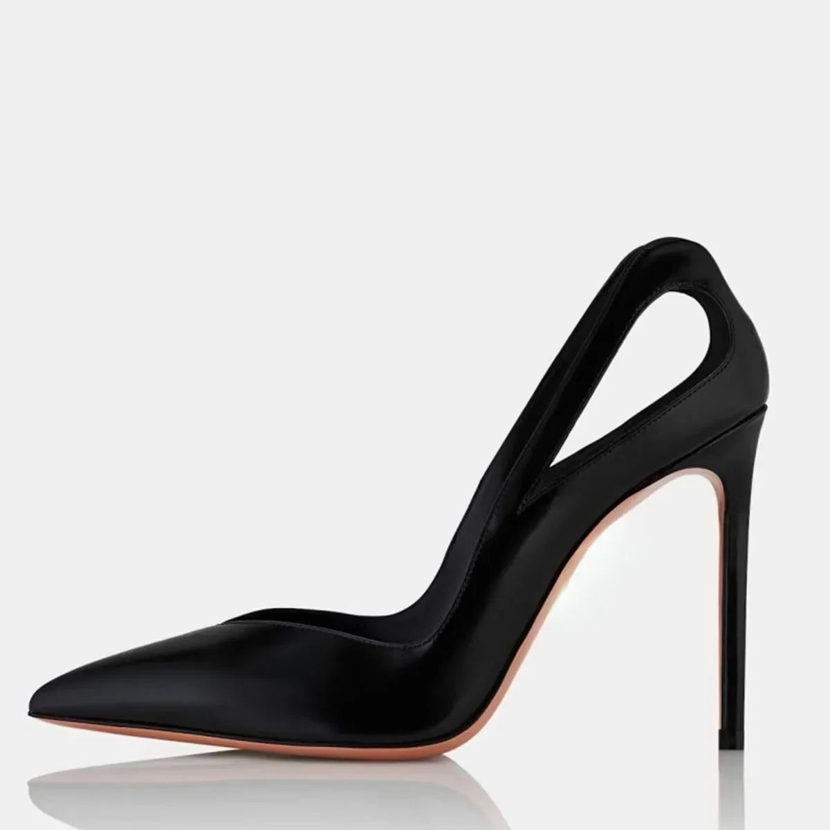 Black PU Hollow Banquet Shoes