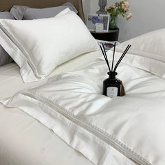 1000TC Egyptian Cotton Luxury White Hotel Style Bedding Set