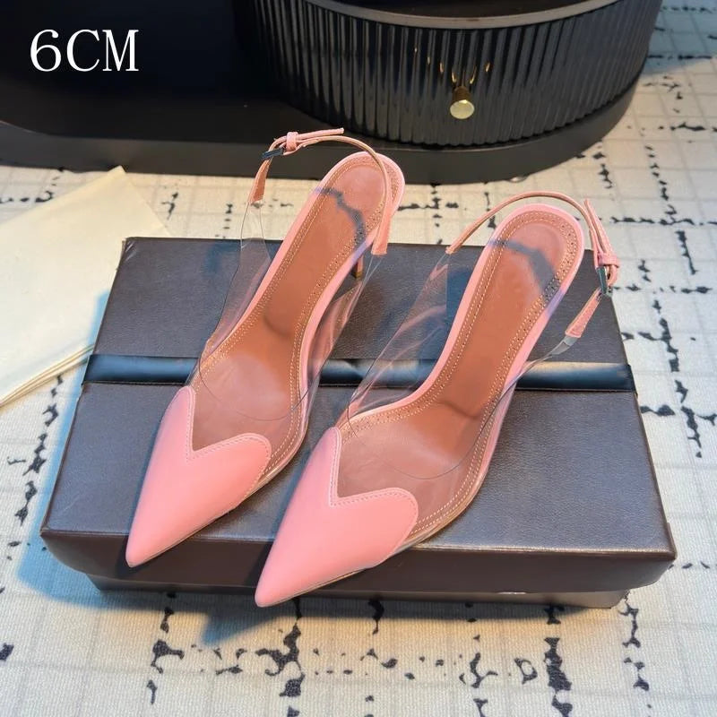 Pointed Shallow Mouth Sweet Love Shape Pumps