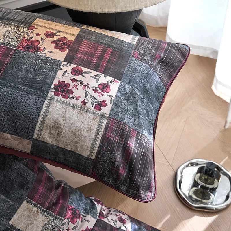 1000TC Egyptian Cotton Vintage Rose Print Bedding Set