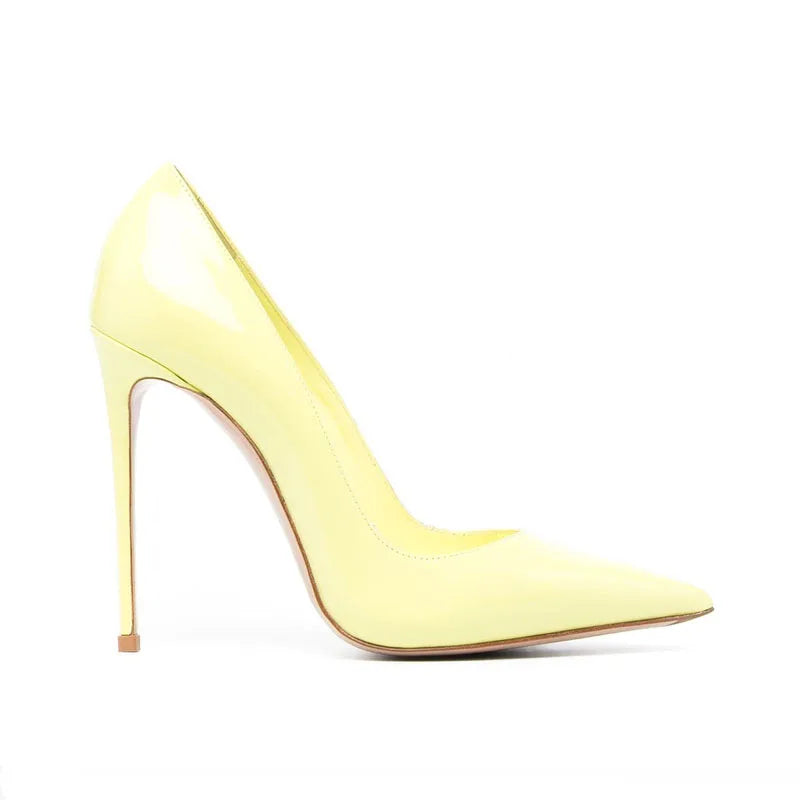 Autumn Royal Blue Patent Leather high-heeled Shoes