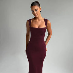 Salina Square Neck Maxi Dress