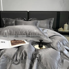 Luxury Egyptian Cotton Jacquard Silky Bedding Set