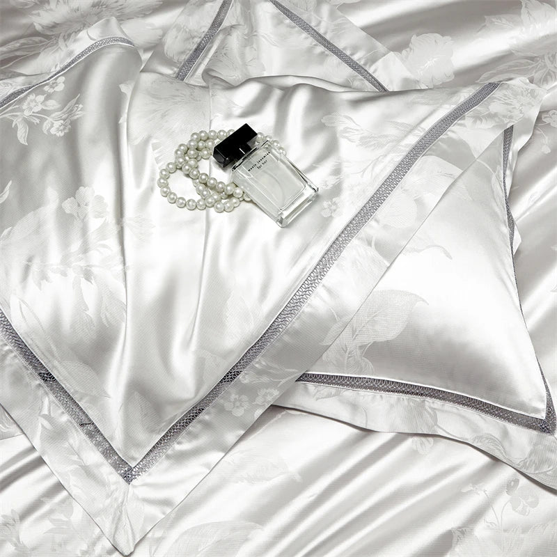 Luxury Satin Jacquard Lyocell Cotton Silky Soft Bedding Set