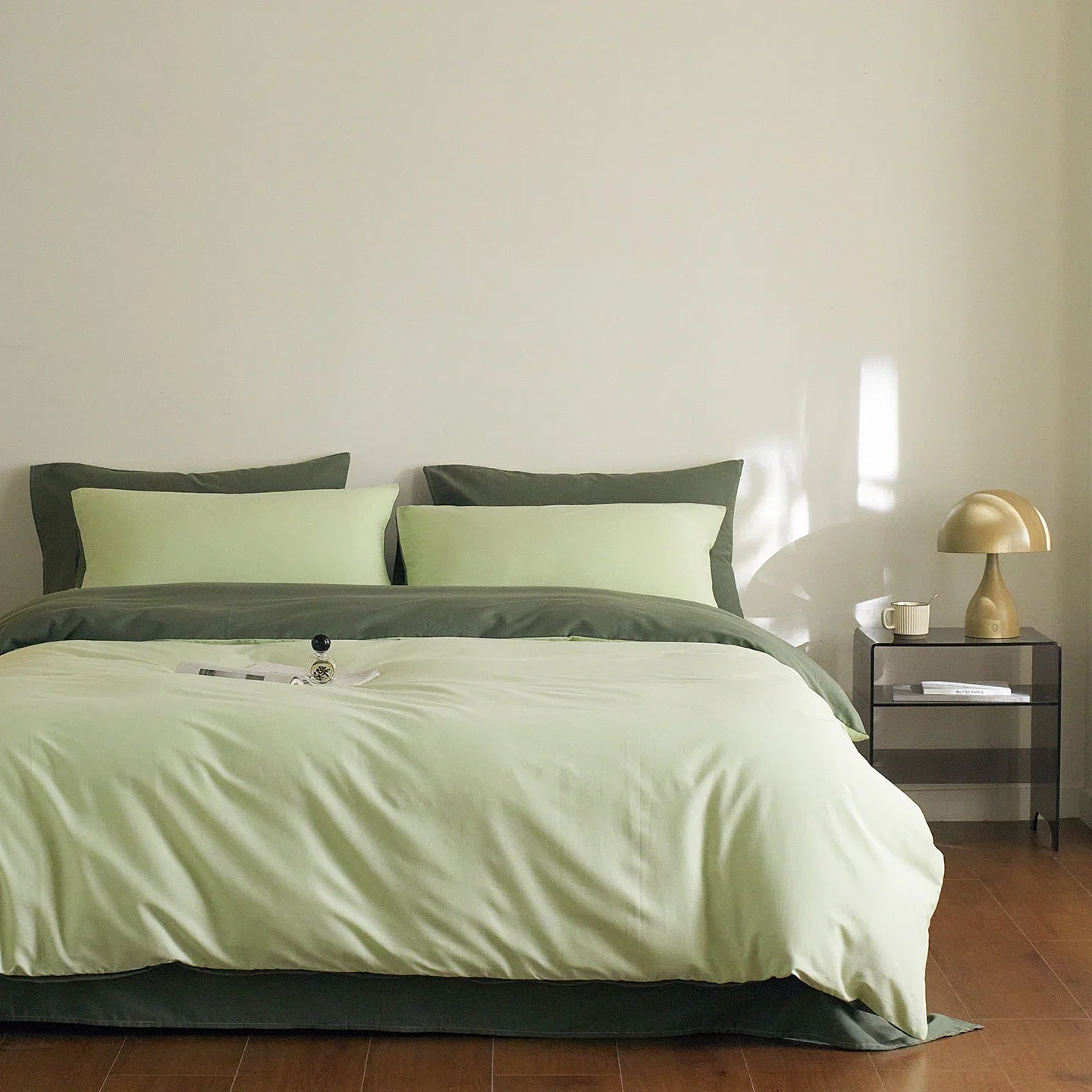 High End 100% Cotton Duvet Cover Set Mixed Color Skin Friendly Queen Bedding Set