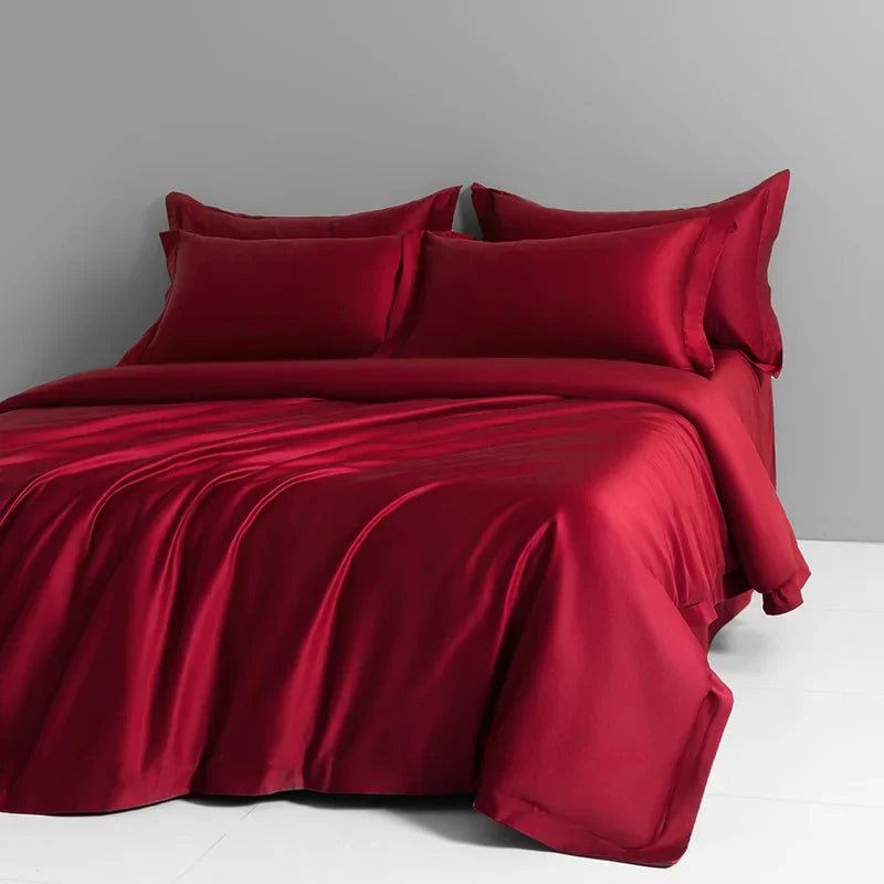 1000TC Egyptian Cotton Luxury Solid Color Soft Silky 4/6Pcs Bedding Set