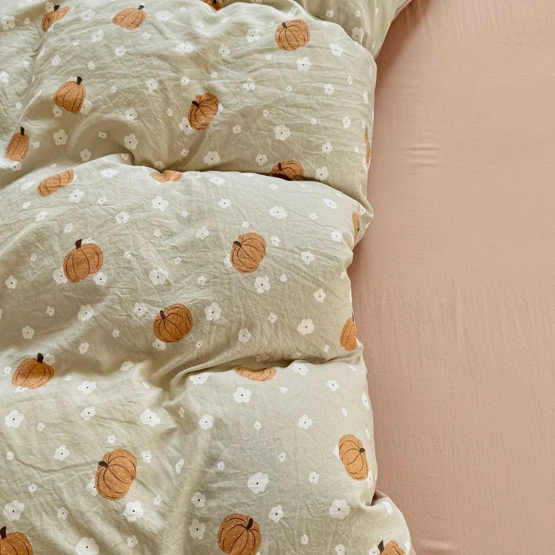 Cartoon Pumpkin Bedding Set