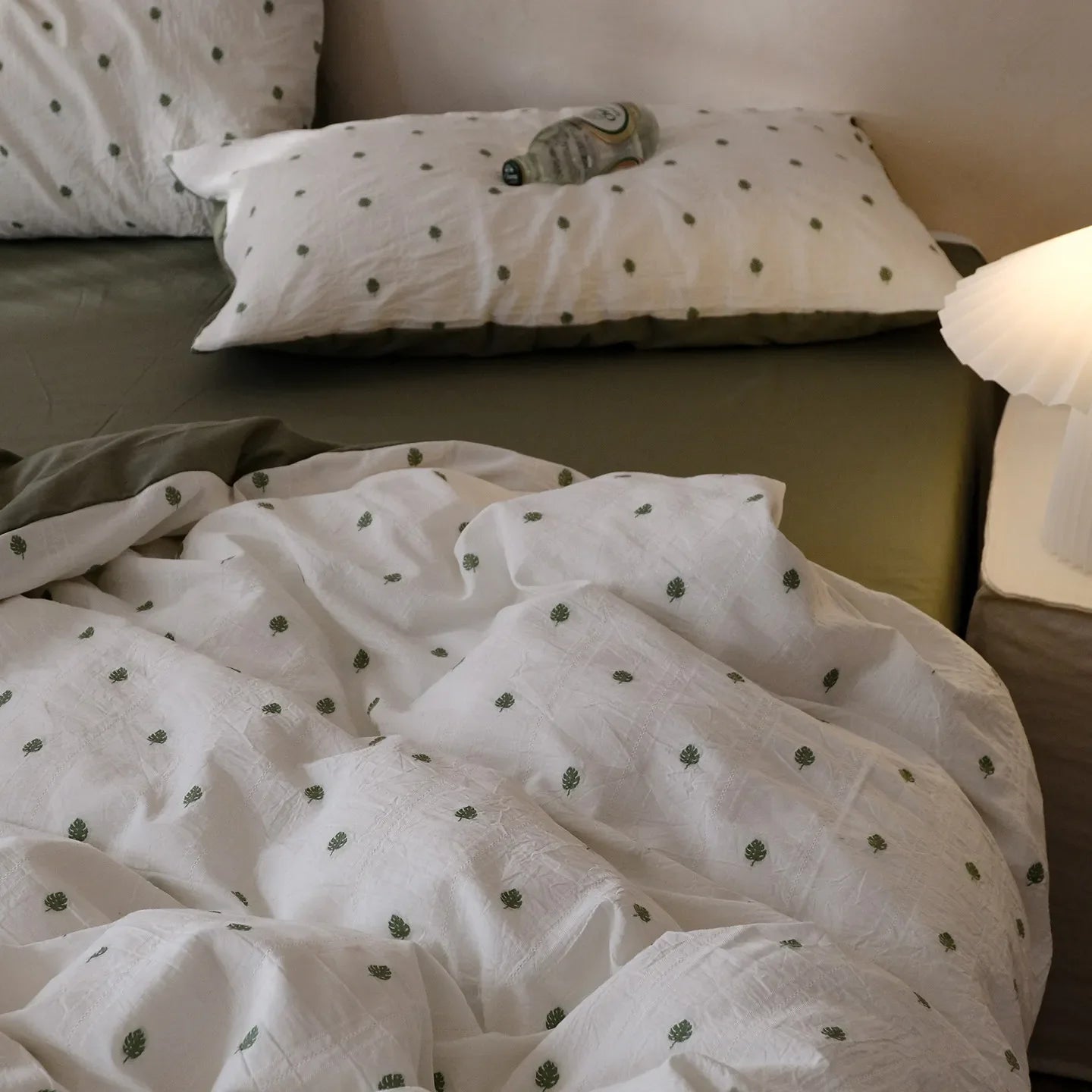 A-class Jacquard Bedroom Four Piece Set, Small Fresh Learning Three Piece Set Pure Cotton Duvet Cover Bed Sheet