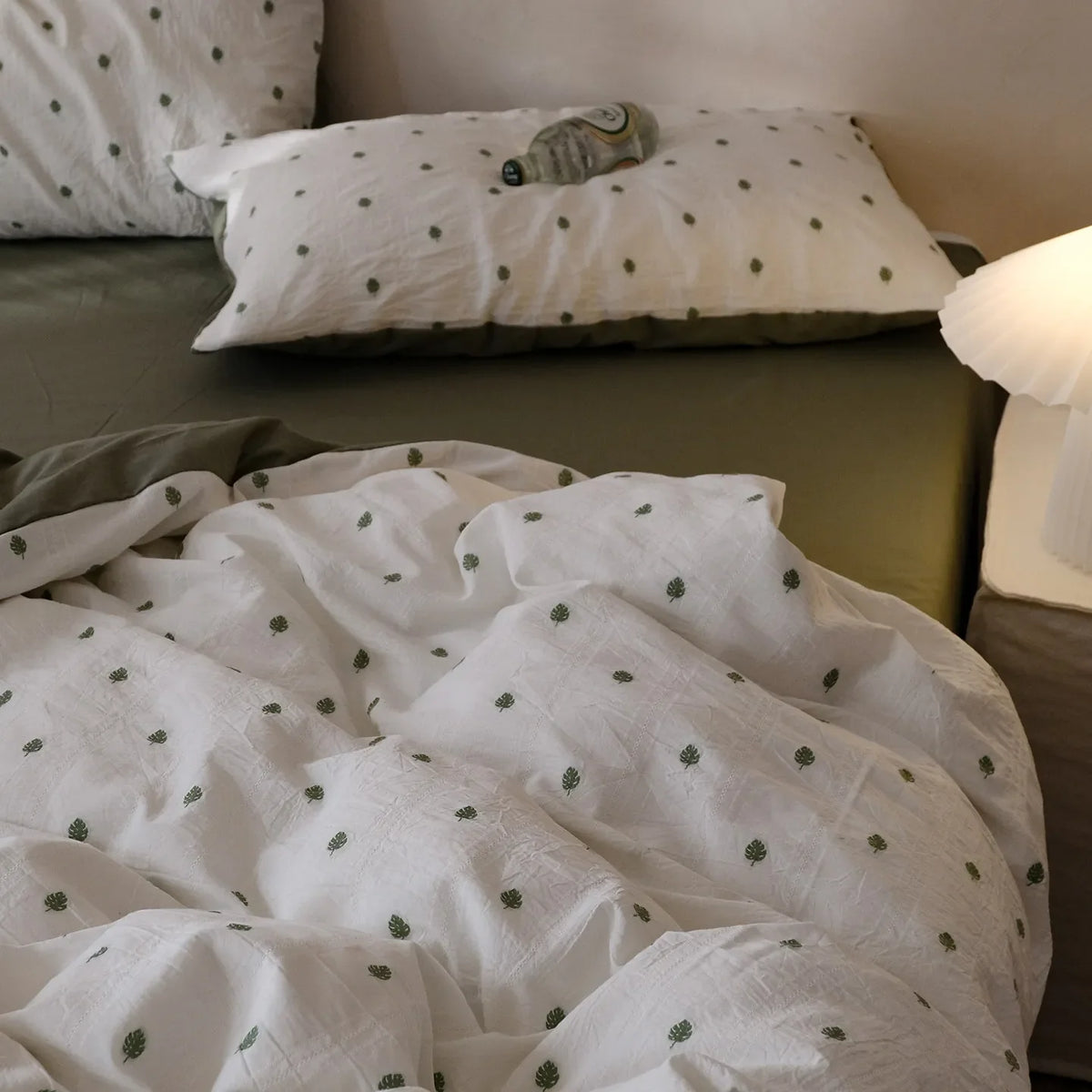 A-class Jacquard Bedroom Four Piece Set, Small Fresh Learning Three Piece Set Pure Cotton Duvet Cover Bed Sheet