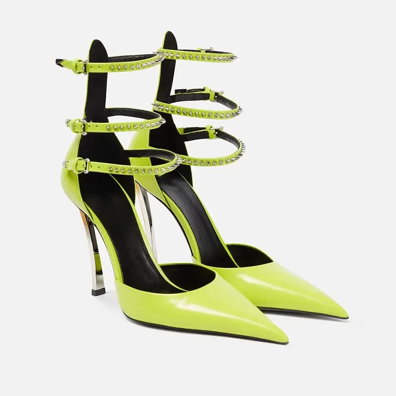 Pointed Toe Metal Super high Heel