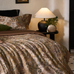 1000TC Egyptian Cotton Vintage Baroque Floral Print Luxury Bedding Set