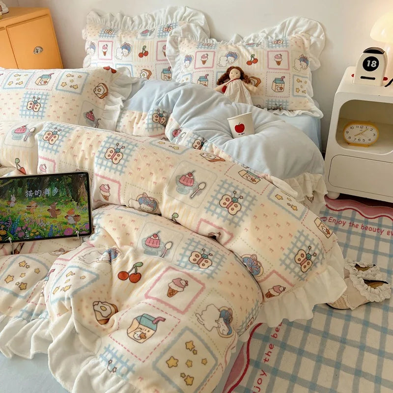 Cartoon Printed Bedding Set