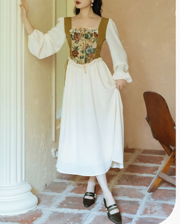 Devina Cottage Witch Cottagecore Bustier Dress