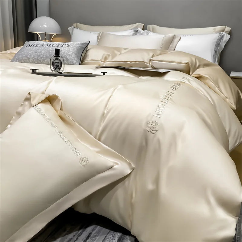 Thickened Brushed Pure Cotton 4-piece Bedding Set