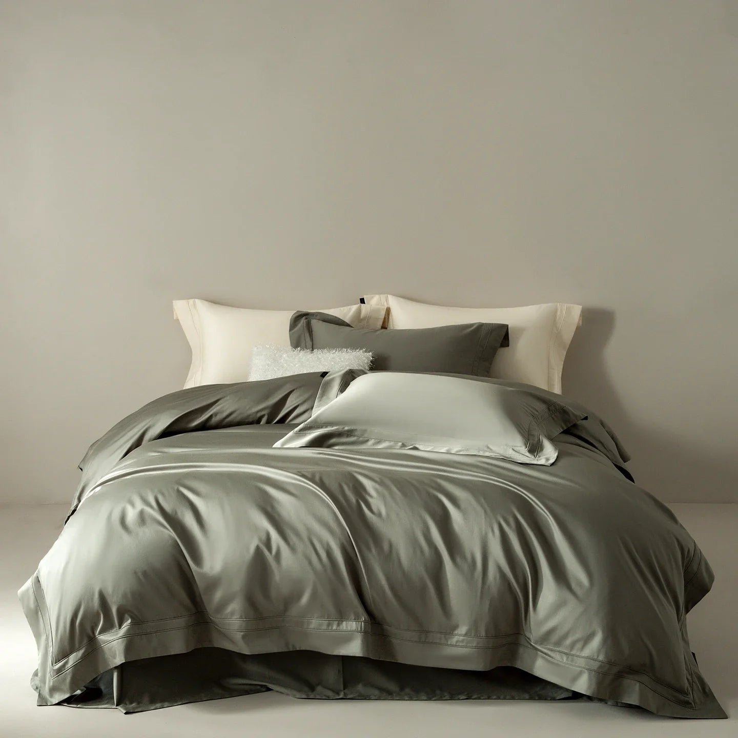 Premium 1000TC Egyptian Cotton Luxury Solid Color Simple Hotel Style Bedding Set
