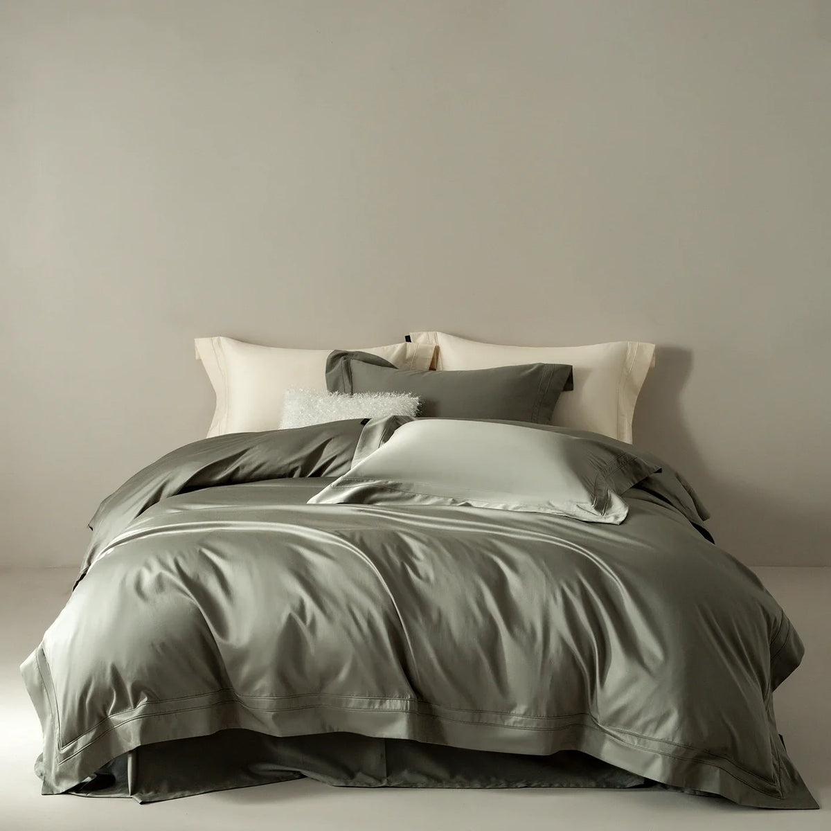 Premium 1000TC Egyptian Cotton Luxury Solid Color Simple Hotel Style Bedding Set