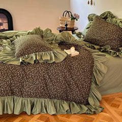 100% Cotton Vintage Pastoral Style Bedding Set